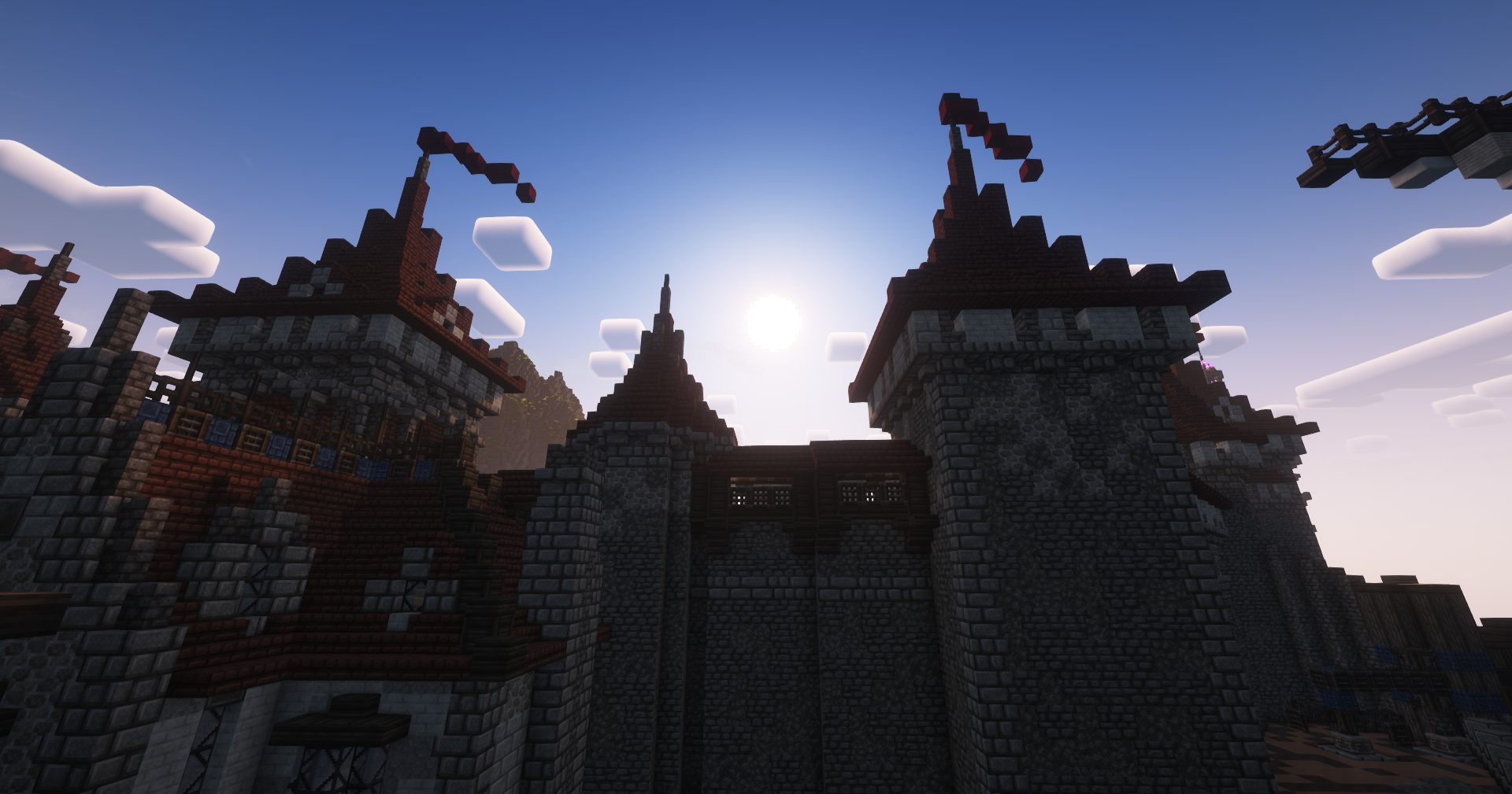 Silhouette d’un château à contre-jour