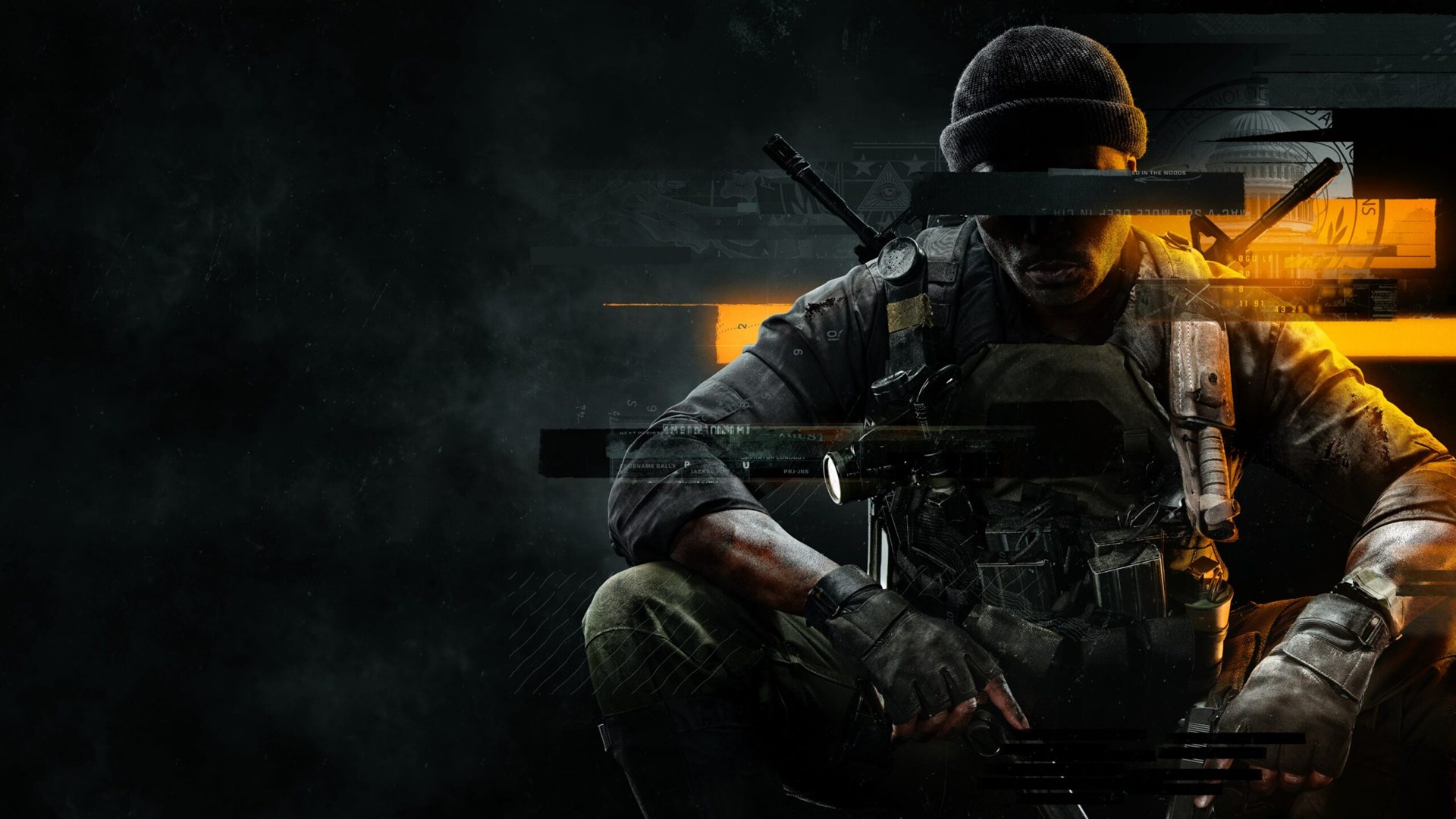 Soldat au visage masqué dans l’ombre, visuel de Call of Duty: Black Ops 6