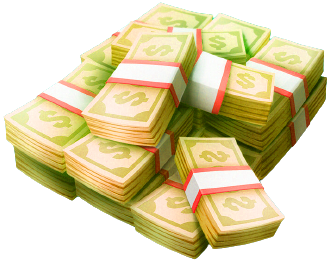 Grosse pile de liasses de billets (pack de 2 000 crédits)