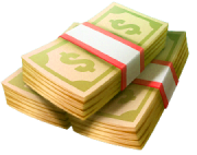 Liasses de billets verts (pack de 1 000 crédits)