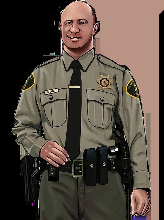 Agent de police en uniforme, illustration des services de secours