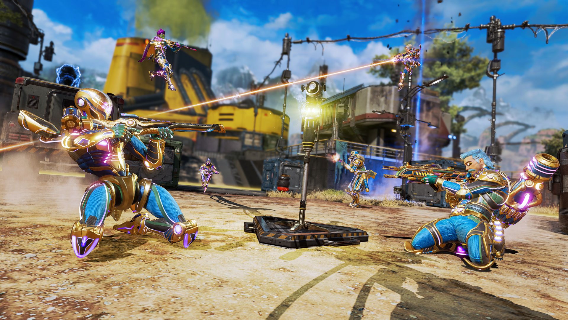 Combat d’Apex Legends dans une zone urbaine ensoleillée